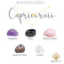 Kit de Pedras Cristais dos Signos Capricornio - 5 pedras naturais proteção e limpeza
