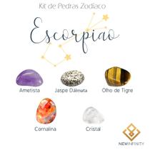 Kit de Pedras Cristais dos Signos Escorpião - 5 pedras naturais proteção e limpeza