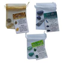 Kit de Pedras Naturais para Prosperidade, Saúde e Ansiedade - 3 Unidades Kit de Pedras Naturais para Prosperidade, Saúde e Ansiedade - 3 Unidades