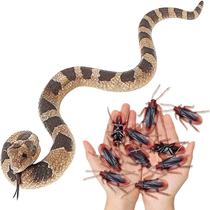 Kit de pegadinhas 3 em 1 Fake Snake 61 cm Baratas Poo