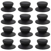 Kit De Pegadores De Tampa De Panelas Com Parafuso Pomel Preto 60 Peças