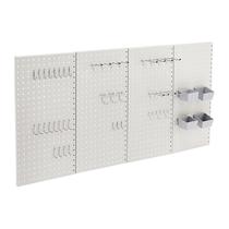 Kit de pegboard de metal Amazon Basics resistente à ferrugem 48 peças