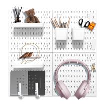 Kit de Pegboard SHGJ&SOFT com 4 Pegboards e 18 Acessórios