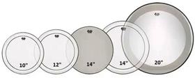 Kit de Peles Remo Encore Pinstripe Tons 10,12,14, Bumbo 20 Powerstroke, Caixa 14 (10631)