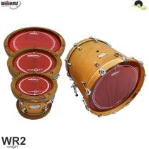 Kit de Peles Williams Target - WR2 Duplo filme RED - 10/12/14/18 - Williams Drumheads
