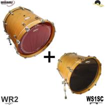 Kit de Peles Williams Target - WR2 Duplo filme RED 22 Batedeira com Resposta - Williams Drumheads