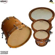 Kit de Peles Williams WVT1 Vintage Clássica filme simples (10/12/16/22) - Williams Drumheads