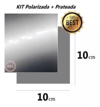 Kit De Películas Polarizada + Prateada 10x10cm P/ Displays