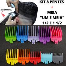 Kit De Pentes Do 1 Ao 8 + 0.5 E 1.5 Profissional Para Barbearia
