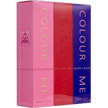 Kit de Perfume Color Me Vermelho Purple Pink Edp 3 X 50ml para Mulheres