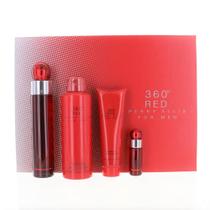 Kit de Perfume Perry Ellis 360 Red para Homem 100ml EDT + Desodorante + Gel de Banho
