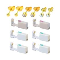 Kit De Perfuração De Orelha Autoaplicável 6PCS Pistola De Perfuração De Orelha Descartável Com