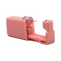 Kit De Perfuração De Orelha Descartável Rosa Com Pinos De Aço Inoxidável 316L Prateados, Pacote