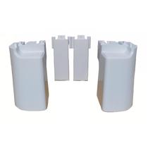 Kit De Pés 12Cm Branco De Encaixe Para Fogão Esmaltec Agata