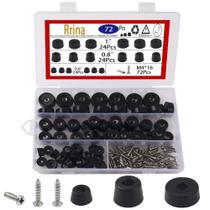 Kit de Pés de Borracha Rrina 72 Peças 1,5 cm 2 cm 2,5 cm com Parafusos Kit de Pés de Borracha Rrina 72 Peças 1,5 cm 2 cm 2,5 cm com Parafusos