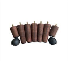 Kit de Pés para Cama Box 6 unidades ( Kit 4 x 2 com Rodízio )
