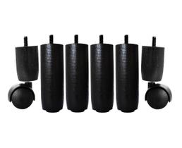 Kit de Pés Para Cama Box ou Baú 4x2 TDC Preto 12cm de altura Kit de Pés Para Cama Box ou Baú 4x2 TDC Preto 12cm de altura