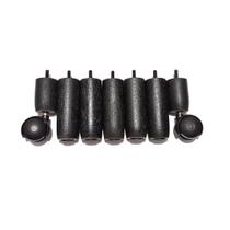 Kit de Pés Para Cama Box ou Baú Casal 5x2 (5 Pés Fixos e 2 Rodinhas) TDC Preto 12cm de Altura Kit de Pés Para Cama Box ou Baú Casal 5x2 (5 Pés Fixos e 2 Rodinhas) TDC Preto 12cm de Altura