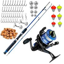 Kit de Pesca 1 Vara 1,20m 1 Molinete e Acessórios