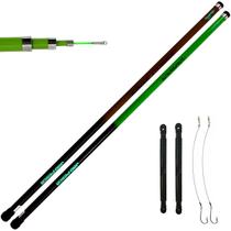 Kit De Pesca 2 Varas Telescópica Para Traíra 4 mts Ponta Grossa 40% Carbono Jau Pesca