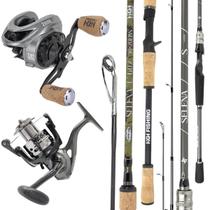 Kit de Pesca Carretilha Zaire Silver Molinete 5000 2 Varas Lado:Esquerdo