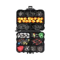 Kit de Pesca com 263 Peças - Alicate, Caixa, Ganchos, Chumbadas e Giras