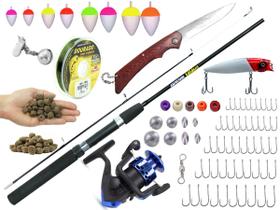 Kit De Pesca Completo 1 Vara 1,20m + 1 Molinete + Acessórios (Ref. 30)