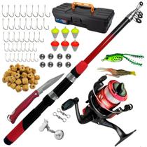 Kit De Pesca Completo 1 Vara 1,70m + 1 Molinete + Itens