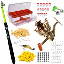 Kit de Pesca Completo 10kg com Vara 25lb Sem Gatilho Estojo