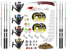 Kit De Pesca Completo 4 Varas 4 Molinetes C/ Acessórios (Ref. 03)