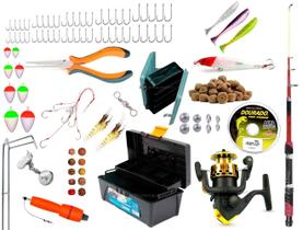 Kit De Pesca Completo Vara e Molinete C/ Caixa de Pesca e Acessórios (Ref. 15)