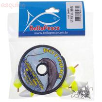 Kit de pesca para lambari com anzol linha boia e chumbo