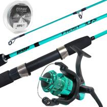 Kit De Pesca Vara 1,68m 25Lbs e Molinete 3000 6Kg e Linha Mono