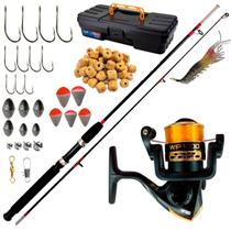 Kit De Pesca Vara 2 Partes + Molinete E Acessorios COMPLETO