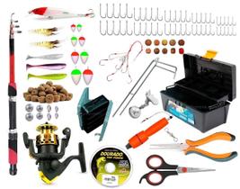 Kit De Pesca Vara e Molinete + Caixa de Pesca C/ Acessórios (Ref. 15) Kit De Pesca Vara e Molinete + Caixa de Pesca C/ Acessórios (Ref. 15)