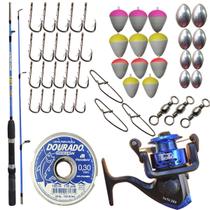 Kit de Pescar com Vara Molinete Acessórios Baratos de pesca - DoCarmo