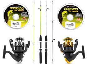Kit de Pescaria 2 Varas C/ 2 Molinetes e Linha (Ref. 07)