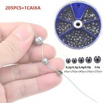 Kit De Pesos De Pesca De Chumbo Removíveis Em 5 Tamanhos, 205 Peças, Acessórios Para Linha