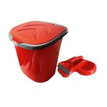 Kit de Pia Porta Rodo Porta Detergente e Lixeira 3L VERMELHO Kit de Pia Porta Rodo Porta Detergente e Lixeira 3L VERMELHO