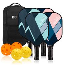 Kit de Pickleball Beives USAPA em Fibra de Vidro com 4 Raquetes e 4 Bolas