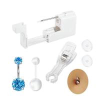 Kit De Piercing Para Umbigo Com Pistola E Anel Para Joias Corporais
