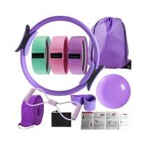 Kit De Pilates E Yoga Com 10 Peças: Cinto De Alongamento, Bola E Cinto De Resistência Equipamento