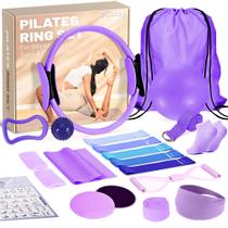 Kit de Pilates Flickzy, conjunto de anéis de Pilates de 20 peças com faixas de resistência Kit de Pilates Flickzy, conjunto de anéis de Pilates de 20 peças com faixas de resistência