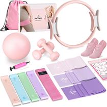 Kit de Pilates NANATI 17 peças com anel de 37 cm e bola Kit de Pilates NANATI 17 peças com anel de 37 cm e bola