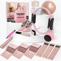 Kit de Pilates TBEWP com anel, bola, faixas, pesos e meias Kit de Pilates TBEWP com anel, bola, faixas, pesos e meias