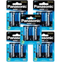 Kit de Pilhas Panasonic Grande D Zinco Carvão Comum Original Radio Lanterna Brinquedos