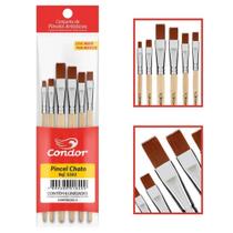 Kit de Pincéis Chato Condor 5502 com 6 Unidades Ref. 5502