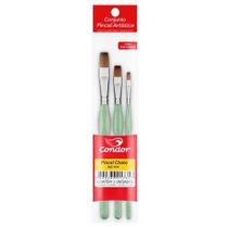 Kit de Pincéis Chato Condor Cabo Ergonômico 3 Unidades Ref. 404 Kit de Pincéis Chato Condor Cabo Ergonômico 3 Unidades Ref. 404