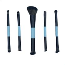 Kit de Pincéis de Maquiagem Cerdas macias 5 Peças Dupla Face Cor:Roxo