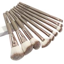 Kit de Pincéis de Maquiagem com 9 Peças Cor:Champagne